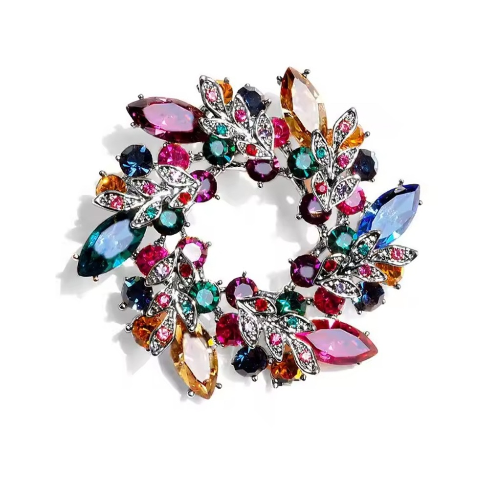 Multicolor Crystal Brooch